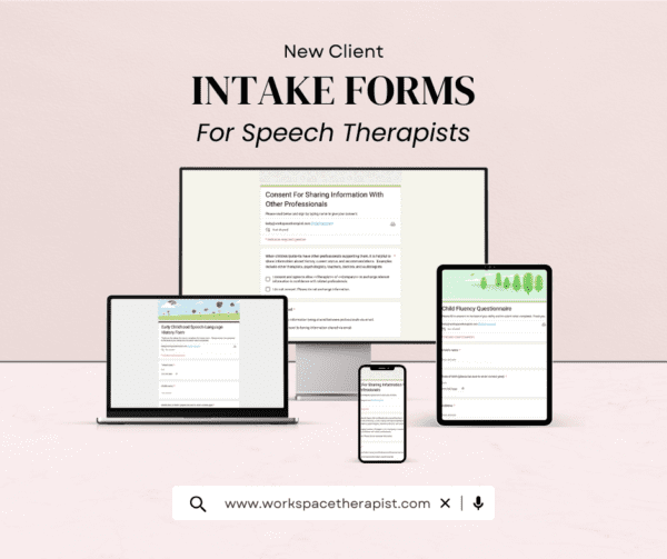 Speech therapy intake forms