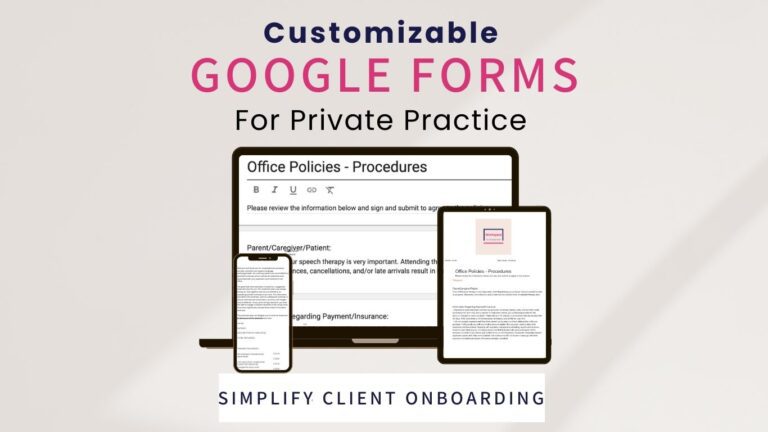 Google forms for client intakes