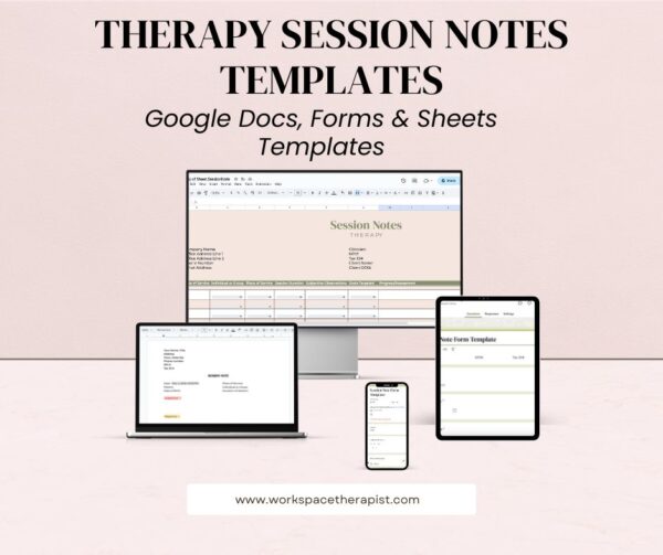 TherapistSessionNotesTemplates Therapist Session Notes Template Bundle for Private Practice Therapist Documentation